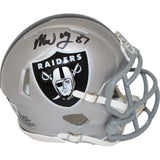 Michael Mayer Signed Las Vegas Raiders Mini Helmet Beckett 43088