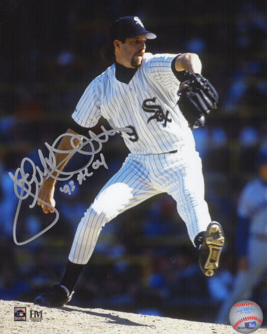 Jack McDowell Signed Chicago White Sox Action 8x10 Photo w/93 AL CY - (SS COA)