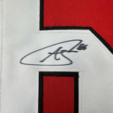 Framed Autographed/Signed Andrew Shaw 35x39 Chicago Red Jersey JSA COA