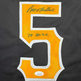 Autographed/Signed Bill Madlock Pittsburgh Black Baseball Jersey JSA COA