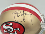 Steve Young Autographed 49ers Gold Full Size Replica Helmet Beckett QR #BR49988