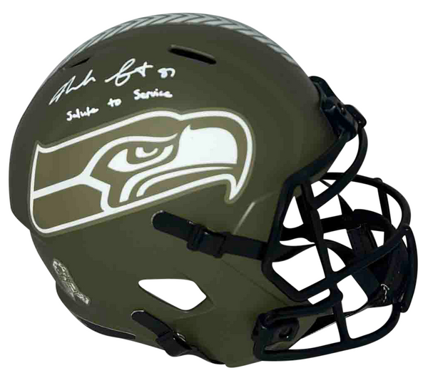 NOAH FANT SIGNED SEATTLE SEAHAWKS SALUTE TO SERVICE FULL SIZE HELMET BECKETT