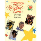 Unautographed Magazine/Media Guide Michigan vs USC 1989 Rose Bowl Program 58426