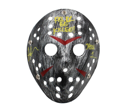 Ari Lehman Signed Friday the 13th Silver Costume Mask - Jason/ Kill or Be Killed