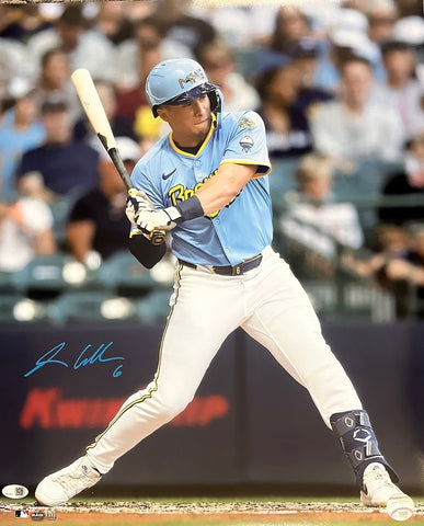 ISAAC COLLINS Milwaukee Brewers Outfielder Signed 16x20 Photo #4 AUTO - JSA