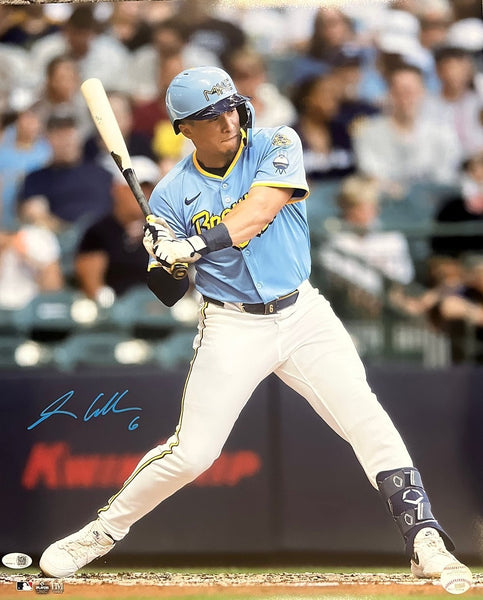 ISAAC COLLINS Milwaukee Brewers Outfielder Signed 16x20 Photo #4 AUTO - JSA