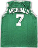 CELTICS NATE "TINY" ARCHIBALD AUTOGRAPHED GREEN JERSEY "HOF 91" JSA 215715