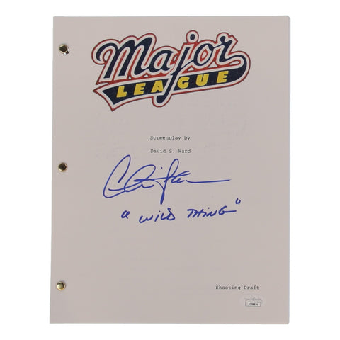 Charlie Sheen (Ricky Vaughn) Signed "Major League" Movie Script (JSA) 1989 Movie