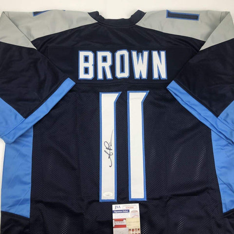 Autographed/Signed AJ A.J. Brown Tennessee Dark Blue Football Jersey JSA COA