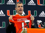 Mario Cristobal Signed Miami Hurricanes Jersey (Beckett) Current Head Coach