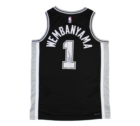 Victor Wembanyama Signed San Antonio Spurs Nike Swingman Black NBA Jersey