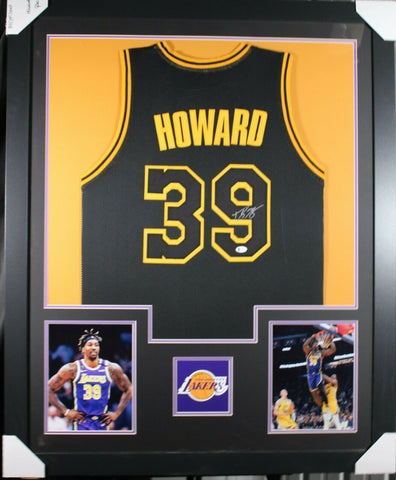 DWIGHT HOWARD (Lakers black TOWER) Signed Autographed Framed Jersey JSA