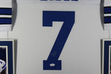TREVON DIGGS (Cowboys white SKYLINE) Signed Autographed Framed Jersey JSA