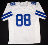 Dez Bryant Signed Dallas Cowboys White Jersey (Beckett) 3xPro Bowl Wide Receiver