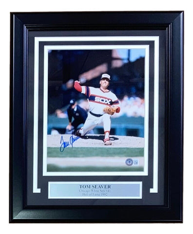 Tom Seaver Signed Framed 8x10 Chicago White Sox Photo BAS