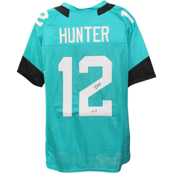 Travis Hunter Autographed/Signed Pro Style Teal XL Jersey Beckett Witness 51421