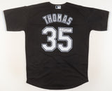 Frank Thomas Signed White Sox Nike Style Home Black Jersey (JSA COA) 500 HR Club