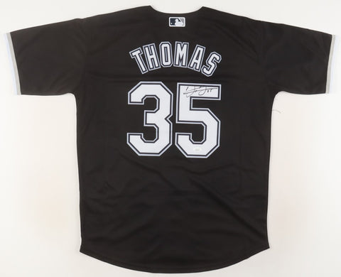Frank Thomas Signed White Sox Nike Style Home Black Jersey (JSA COA) 500 HR Club