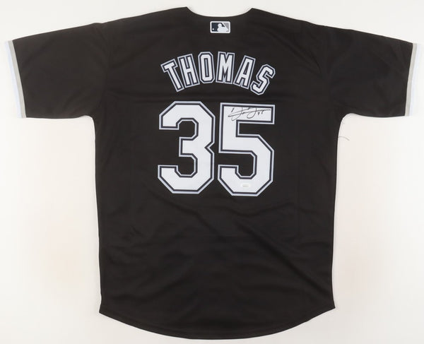 Frank Thomas Signed White Sox Nike Style Home Black Jersey (JSA COA) 500 HR Club