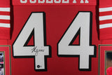 KYLE JUSZCZYK (49ers red SKYLINE) Signed Autographed Framed Jersey Beckett