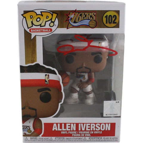 Allen Iverson Signed Philadelphia 76ers Funko Pop! #102 w/ Soft Protector 44412