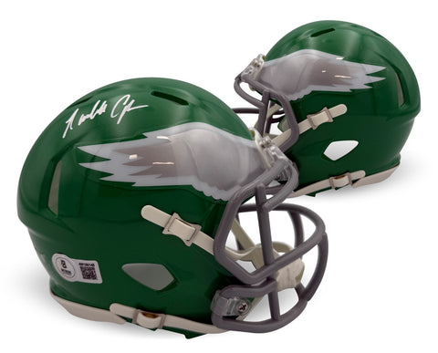 Randall Cunningham Autographed Philadelphia Eagles Signed Mini Helmet Beckett