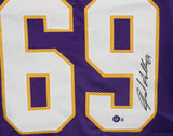 Jared Allen Autographed/Signed Pro Style Purple XL Jersey Beckett 37661