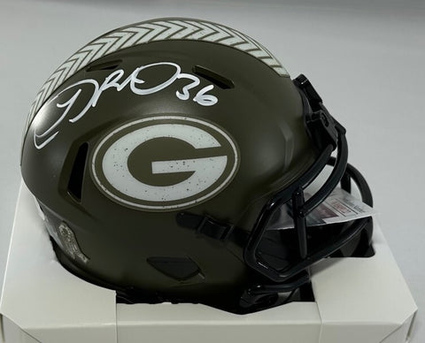 Packers LEROY BUTLER Signed Riddell SALUTE SERVICE Speed Mini Helmet AUTO - JSA