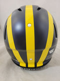 JIM HARBAUGH & JJ MCCARTHY SIGNED MICHIGAN SPEED AUTHENTIC HELMET W/ INSCRIPTION