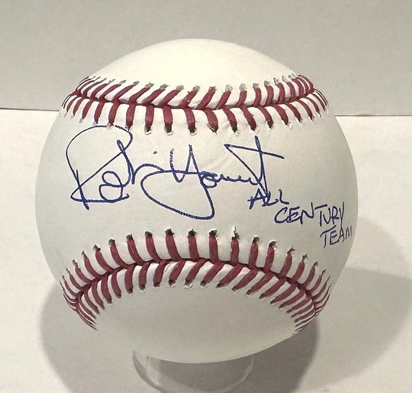 ROBIN YOUNT - Signed Official Baseball AUTO w/ All Century Team - Brewers - BAS
