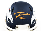 Russell Wilson Signed Denver Broncos AMP Blue Speed Mini Helmet Fanatics Holo