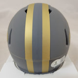 DREW BREES SIGNED NEW ORLEANS SAINTS SLATE SPEED MINI HELMET BECKETT QR