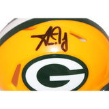 Aaron Jones Autographed Green Bay Packers Mini Helmet Beckett 43849