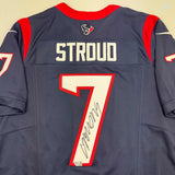 Autographed/Signed C.J CJ Stroud Houston Blue Nike Football Jersey Fanatics COA