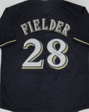 Brewers All Star PRINCE FIELDER Signed Custom Replica NAVY Jersey AUTO - JSA