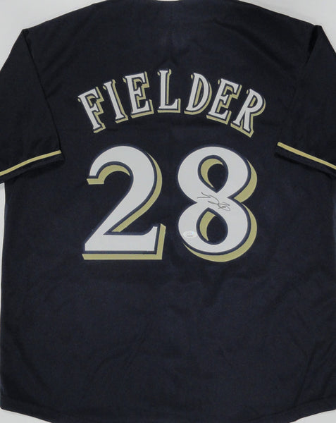 Brewers All Star PRINCE FIELDER Signed Custom Replica NAVY Jersey AUTO - JSA