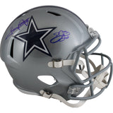 Emmitt Smith Tony Dorsett Autographed Dallas Cowboys F/S Helmet Beckett 49594