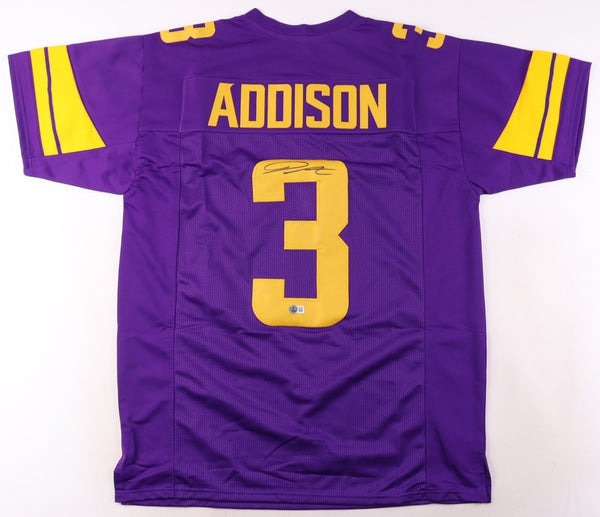 Jordan Addison Signed Minnesota Vikings Color Rush Specialty Jersey (Beckett) WR
