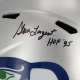 Steve Largent Seahawks Signed Riddell 1983-2001 Throwback Replica Helmet w/Insc