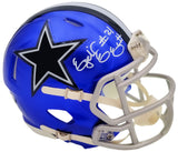 EZEKIEL ELLIOTT AUTOGRAPHED COWBOYS FLASH BLUE SPEED MINI HELMET BECKETT 203011