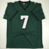 Autographed/Signed MICHAEL MIKE VICK Philadelphia Green Football Jersey PSA COA