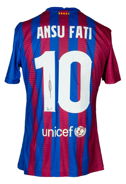 Ansu Fati Signed FC Barcelona Soccer Jersey BAS