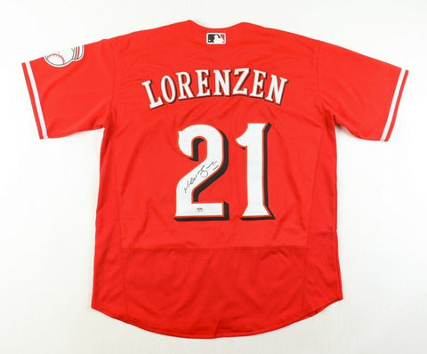 Michael Lorenzen Signed Cincinnati Reds Jersey (PSA) Pitcher / Outfielder
