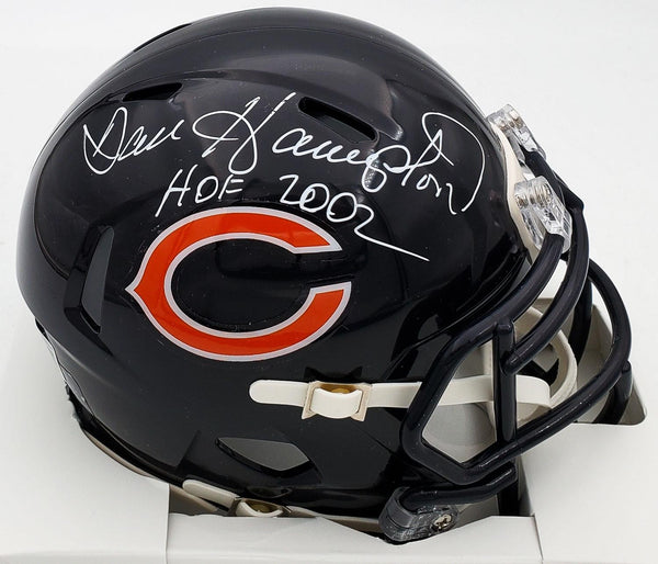 Dan Hampton Signed Chicago Bears Mini-Helmet Inscribed "HOF 2002" (Beckett) D.E