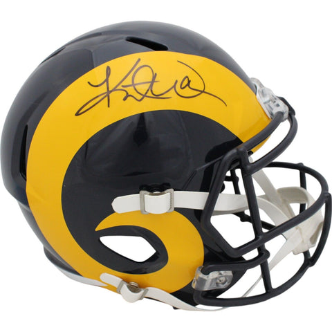 Kurt Warner Autographed/Signed Los Angeles Rams TB F/S Helmet Beckett 39142