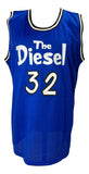 Shaquille O'Neal Signed Custom Blue Pro-Style Basketball Jersey BAS ITP