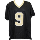 Drew Brees Autographed Pro Style Sz XL Black Jersey Beckett Witness 58503