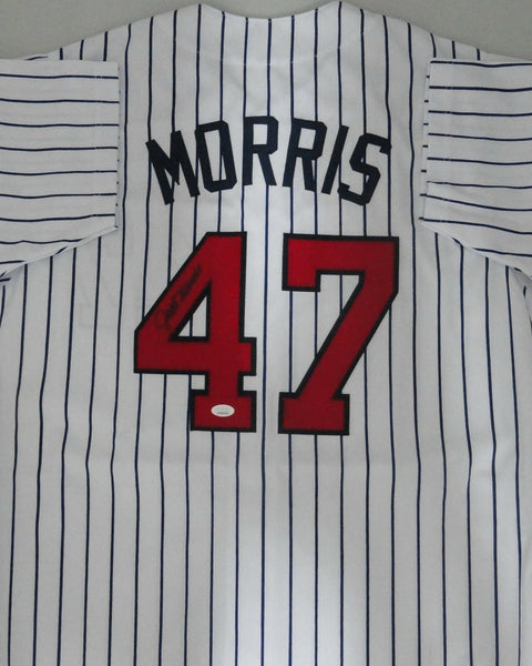 Twins JACK MORRIS Signed Custom Replica Minnesota Pinstripe Jersey AUTO - JSA