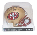 Jerry Rice Autographed San Francisco 49ers 96-08 VSR4 Mini Helmet FAN 39349
