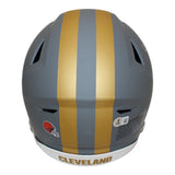 Nick Chubb Signed Cleveland Browns Speedflex Slate Helmet Beckett 44000